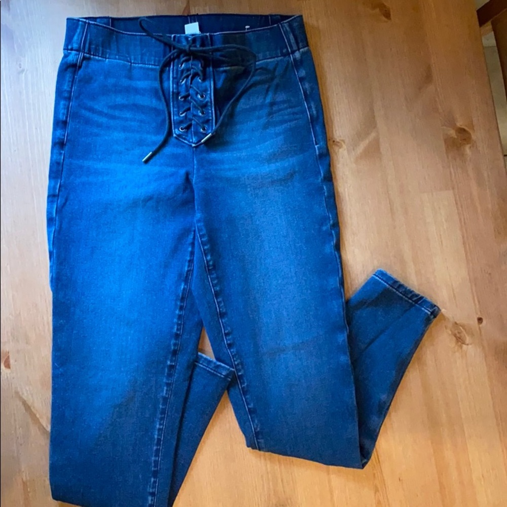 American eagle tie front jeggings